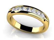 Load image into Gallery viewer, Seven Diamonds Channel Wedding Band Diamond with 0.28 ct.(finished) 2.2mm - Luxury Time NYC