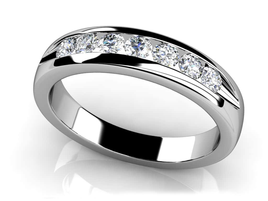 Seven Diamonds Channel Wedding Band Lab - Grown Diamond with 0.98 ct.(finished) 3.3mm - Luxury Time NYC