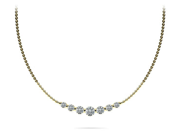Seven Stone Graduated Chain Necklace Diamond with 0.88 ct.(finished) - Luxury Time NYC