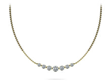 Load image into Gallery viewer, Seven Stone Graduated Chain Necklace Diamond with 0.88 ct.(finished) - Luxury Time NYC