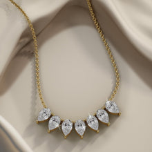 Load image into Gallery viewer, Seven Stone Pear Shape Diamond Necklace with 1.47 ct.(finished) 5x3mm - Luxury Time NYC