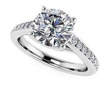 Load image into Gallery viewer, Shared Love Diamond Engagement Ring with 1.02 ct. (0.75 ct. center diamond) - Luxury Time NYC