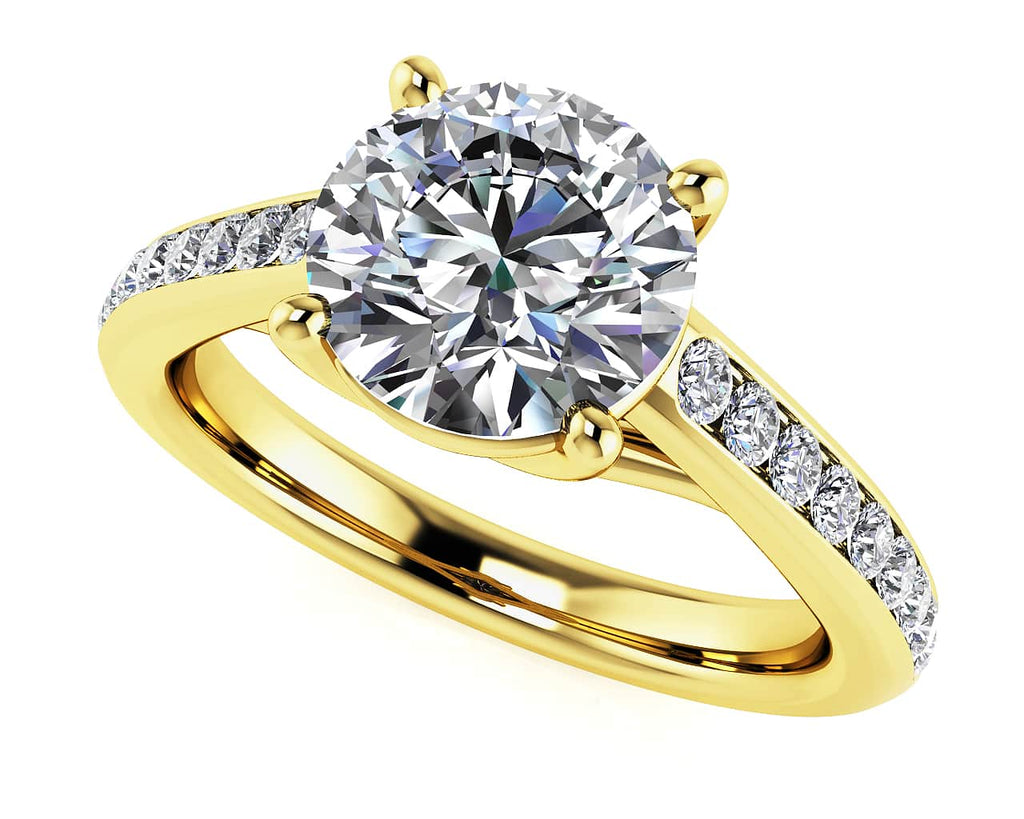 Shared Love Diamond Engagement Ring with 1.02 ct. (0.75 ct. center diamond) - Luxury Time NYC