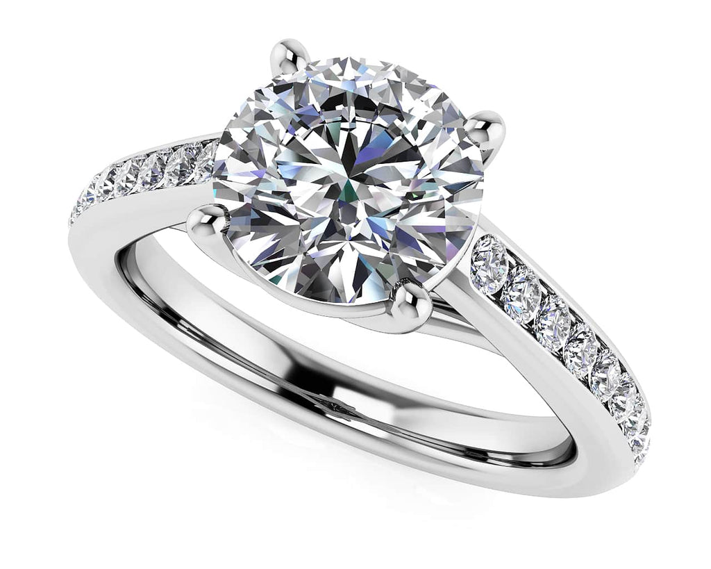 Shared Love Diamond Engagement Ring with 1.27 ct. (1.00 ct. center diamond) - Luxury Time NYC