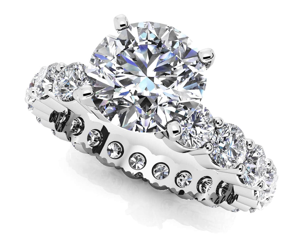 Shared Prong Eternity Style Lab - Grown Diamond Engagement Ring with 2.60 ct. (0.50 ct. center diamond) - Luxury Time NYC