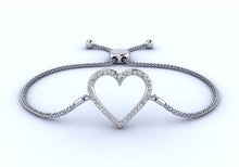 Load image into Gallery viewer, Shimmering Heart Adjustable Diamond Bracelet with 0.31 ct.(finished) - Luxury Time NYC