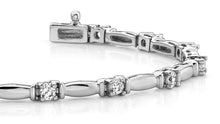 Load image into Gallery viewer, Shiny Column Link Diamond Bracelet with 1.01 ct.(finished) 2.75mm - Luxury Time NYC