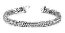 Load image into Gallery viewer, Showstopper Triple Row Diamond Bracelet with 4.54 ct.(finished) 1.5mm, 1.8mm - Luxury Time NYC