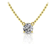 Load image into Gallery viewer, Simply Divine Diamond Solitaire Diamond Pendant with 0.25 ct.(finished) 4mm - Luxury Time NYC