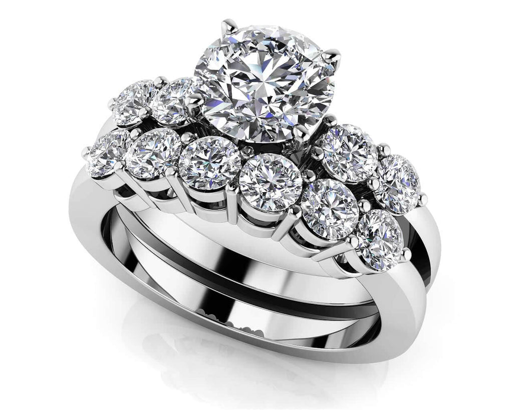 Six Prong Bridal Set Diamond with 1.55 ct. (0.50 ct. center diamond) - Luxury Time NYC