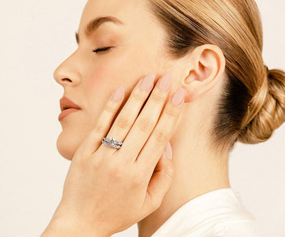 Six Prong Bridal Set Diamond with 3.05 ct. (2.00 ct. center diamond) - Luxury Time NYC