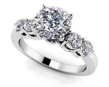 Load image into Gallery viewer, Six Prong Diamond Engagement Ring with 0.92 ct. (0.50 ct. center diamond) - Luxury Time NYC