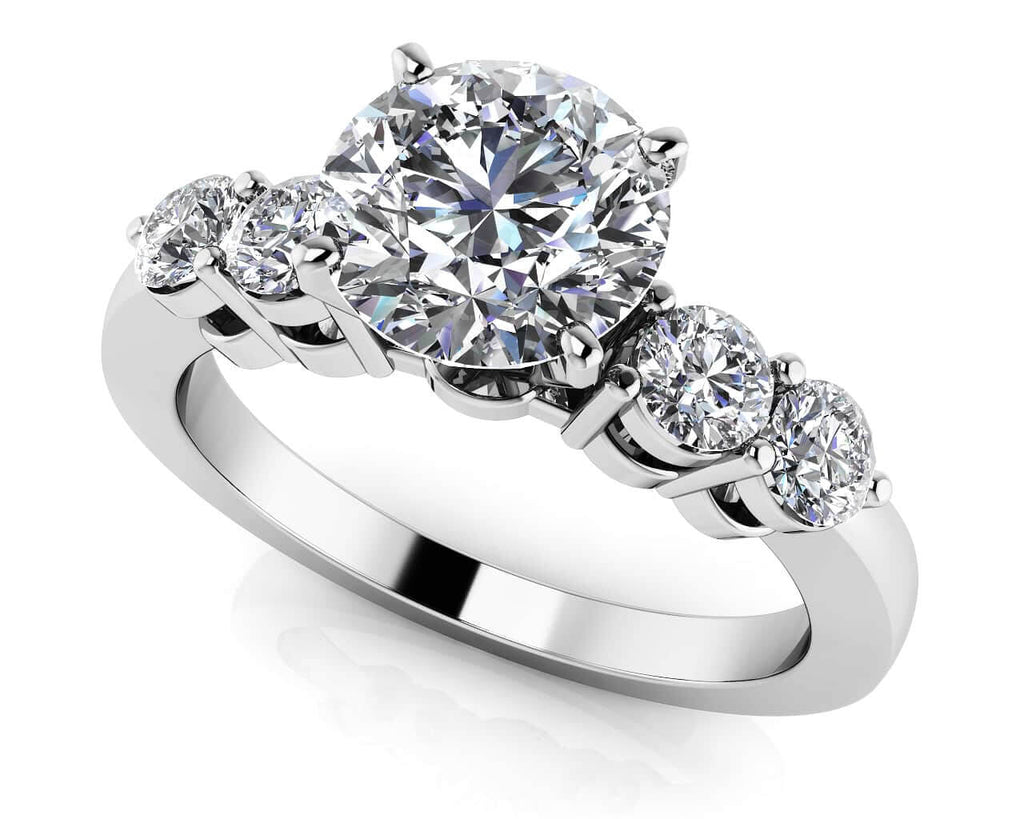 Six Prong Diamond Engagement Ring with 1.42 ct. (1.00 ct. center diamond) - Luxury Time NYC