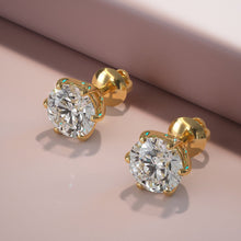 Load image into Gallery viewer, Six Prongs U Shape Diamond Diamond Studs with 1.50 ct.(finished) 5.7mm - Luxury Time NYC