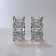 Load image into Gallery viewer, Six Stone Emerald Cut Diamond Hoops Diamond with 0.96 ct.(finished) 3.6x2.7mm - Luxury Time NYC