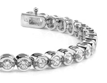 Load image into Gallery viewer, Smile Link Diamond Tennis Bracelet with 10.12 ct.(finished) 4.75mm - Luxury Time NYC