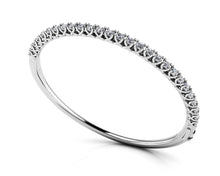 Load image into Gallery viewer, Soft Twist Four Prong Diamond Bangle with 2.84 ct.(finished) 3mm - Luxury Time NYC