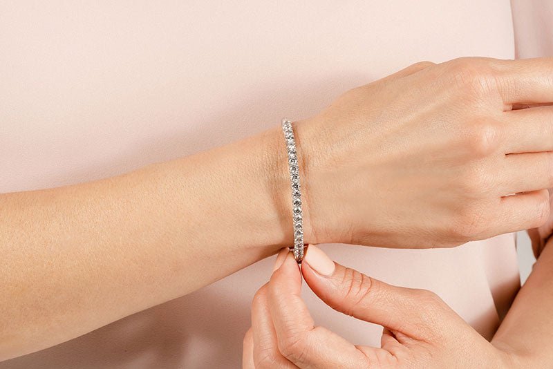 Soft Twist Four Prong Lab - Grown Diamond Bangle with 2.84 ct.(finished) 3mm - Luxury Time NYC