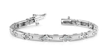 Load image into Gallery viewer, Solid H Link Diamond Bracelet with 1.00 ct.(finished) 3.0mm - Luxury Time NYC