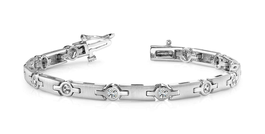 Solid H Link Lab - Grown Diamond Bracelet with 1.50 ct.(finished) 3.5mm - Luxury Time NYC