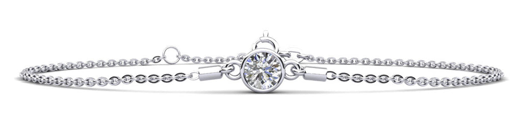 Solitaire Brilliant Round Diamond Adjustable Lab - Grown Diamond Bracelet with 0.50 ct.(finished) 5mm - Luxury Time NYC