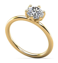 Load image into Gallery viewer, Solitaire Flower Diamond Engagement Ring with 0.50 ct.(finished) 5mm - Luxury Time NYC