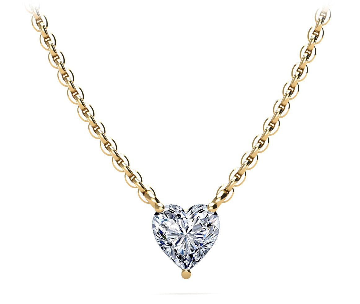 Solitaire Heart Lab - Grown Diamond Pendant with 1.25 ct.(finished) 7mm - Luxury Time NYC