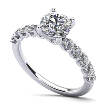 Load image into Gallery viewer, Sparkle Brilliant Round Diamond Engagement Ring with 1.16 ct. (0.50 ct. center diamond) - Luxury Time NYC