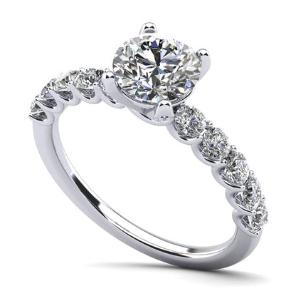 Sparkle Brilliant Round Lab - Grown Diamond Engagement Ring with 1.93 ct. (1.25 ct. center diamond) - Luxury Time NYC