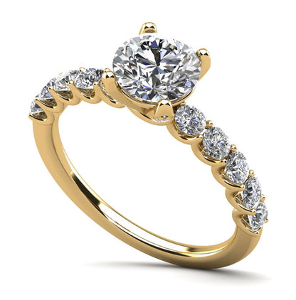 Sparkle Brilliant Round Lab - Grown Diamond Engagement Ring with 1.93 ct. (1.25 ct. center diamond) - Luxury Time NYC