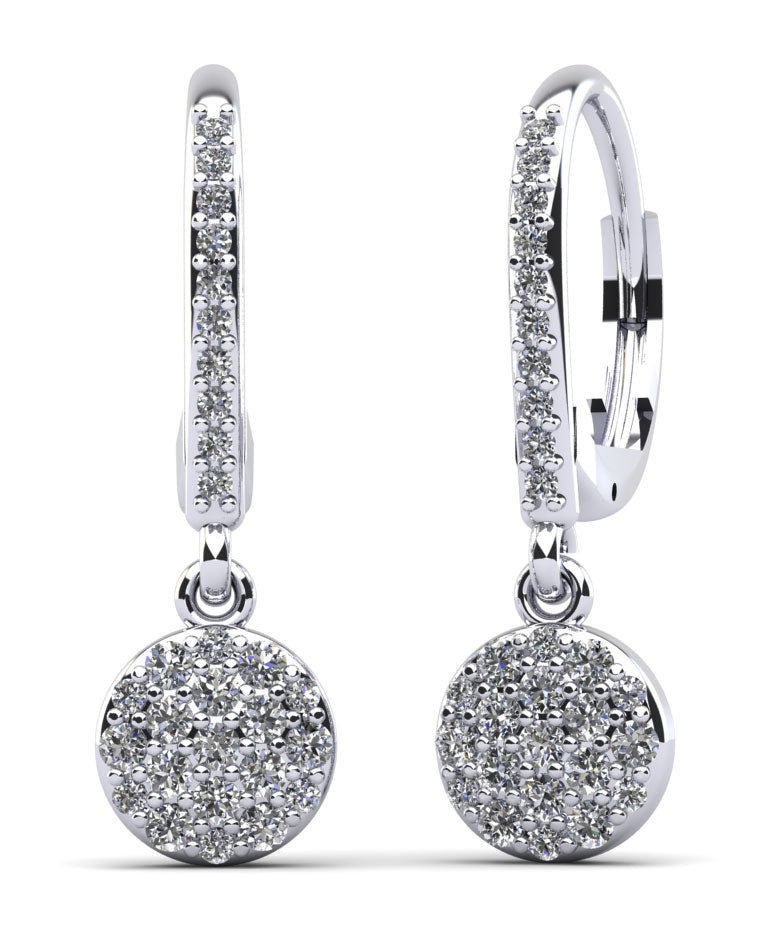 Sparkle Cluster Lab - Grown Diamond Earrings with 0.61 ct.(finished) 1.1mm, 1.5mm - Luxury Time NYC