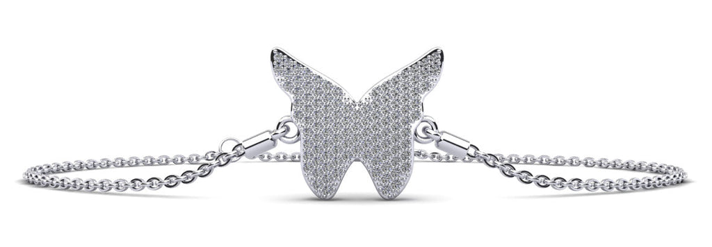 Sparkling Butterfly Diamond Adjustable Lab - Grown Diamond Bracelet with 0.54 ct.(finished) 1mm - Luxury Time NYC