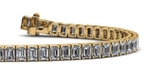 Load image into Gallery viewer, Sparkling Emerald Cut Diamond Bracelet with 10.24 ct.(finished) 3.3x2.4mm - Luxury Time NYC