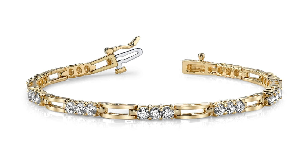 Sparkling Triple Diamond Bracelet with 2.43 ct.(finished) 3mm - Luxury Time NYC