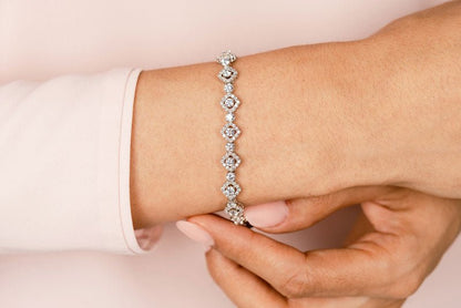 Square Link Lab - Grown Diamond Bracelet with 6.53 ct.(finished) 1.3mm, 3.2mm - Luxury Time NYC
