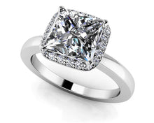 Load image into Gallery viewer, Square Stone Diamond Frame Lab - Grown Diamond Engagement Ring with 0.62 ct. (0.50 ct. center diamond) - Luxury Time NYC