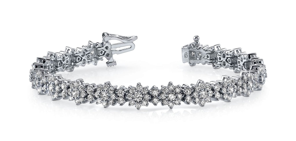 Starburst Red Carpet Bracelet Lab - Grown Diamond with 5.10 ct.(finished) 1.5mm, 1.75mm, 2.25mm - Luxury Time NYC