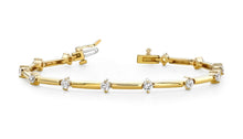 Load image into Gallery viewer, Starburst Solid Link Diamond Bracelet with 0.48 ct.(finished) 2.2mm - Luxury Time NYC