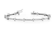 Load image into Gallery viewer, Starburst Solid Link Diamond Bracelet with 0.96 ct.(finished) 2.8mm - Luxury Time NYC