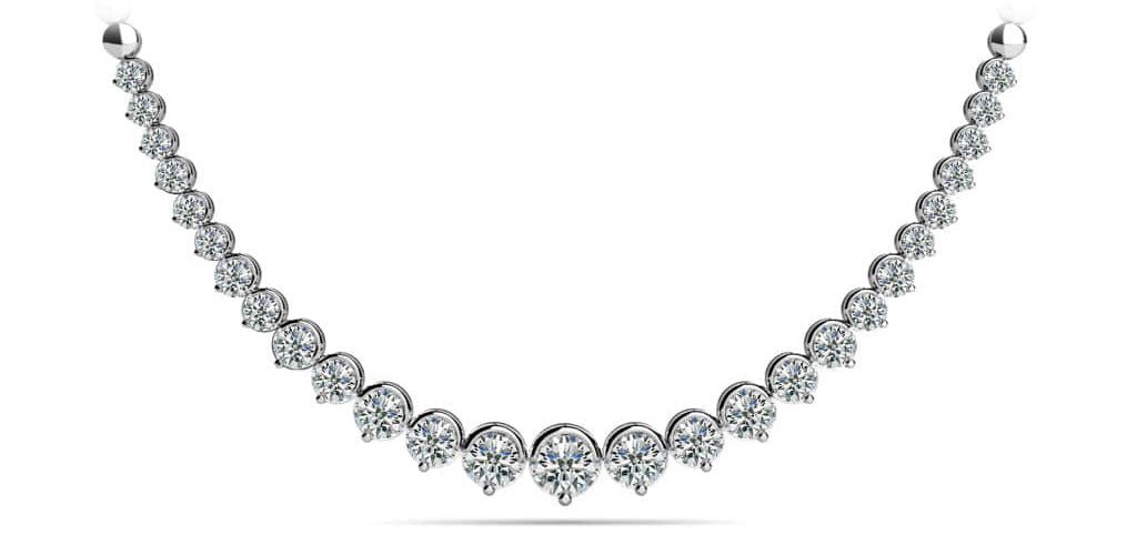 Strand Of Diamonds With Shiny Diamond Links with 2.98 ct.(finished ...