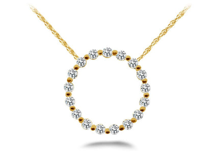 Stunning Diamond Circle Lab - Grown Diamond Pendant with 0.37 ct.(finished) 1.7mm - Luxury Time NYC