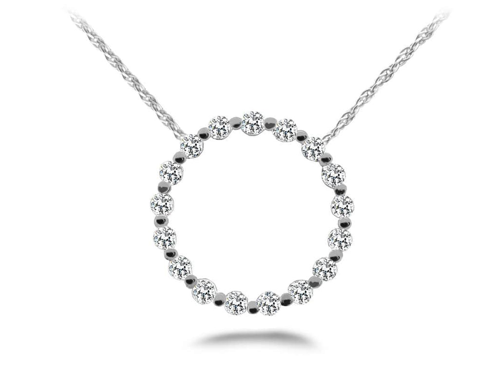 Stunning Diamond Circle Lab - Grown Diamond Pendant with 0.37 ct.(finished) 1.7mm - Luxury Time NYC