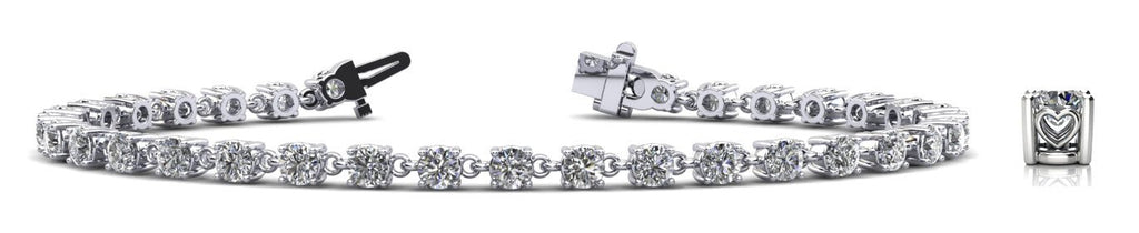 Stylish Sweetheart Diamond Tennis Diamond Bracelet with 2.12 ct.(finished) 2.3mm - Luxury Time NYC