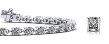 Load image into Gallery viewer, Stylish Sweetheart Diamond Tennis Diamond Bracelet with 3.27 ct.(finished) 2.8mm - Luxury Time NYC