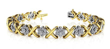 Load image into Gallery viewer, Stylized X Flower Diamond Bracelet with 1.79 ct.(finished) 1.5mm - Luxury Time NYC