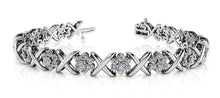 Load image into Gallery viewer, Stylized X Flower Diamond Bracelet with 3.36 ct.(finished) 2mm - Luxury Time NYC