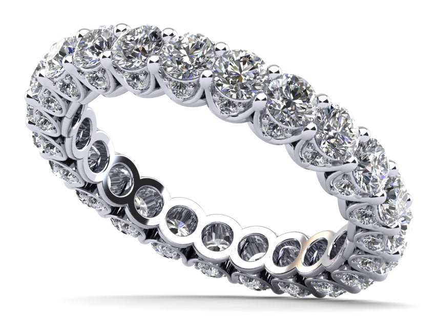 Sunbeam Diamond Eternity Diamond Ring with 2.16 ct.(finished) 1.3mm, 2.5mm - Luxury Time NYC