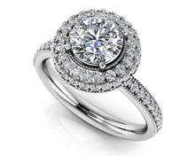 Load image into Gallery viewer, Surrounded By Sparkle Diamond Engagement Ring with 1.19 ct. (0.75 ct. center diamond) - Luxury Time NYC