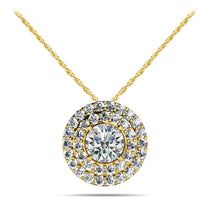 Load image into Gallery viewer, Surrounded By Sparkle Diamond Pendant with 0.26 ct. (0.11 ct. center diamond) - Luxury Time NYC