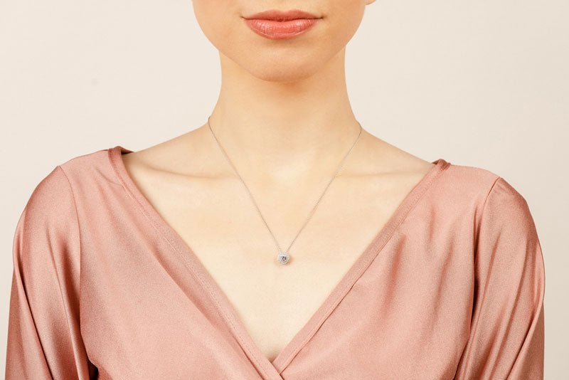 Surrounded By Sparkle Lab - Grown Diamond Pendant with 0.26 ct. (0.11 ct. center diamond) - Luxury Time NYC